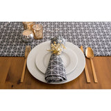 DII Black & White Table Runner