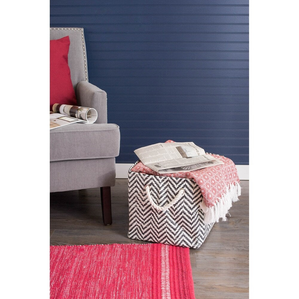 DII Chevron Decorative Storage Bin