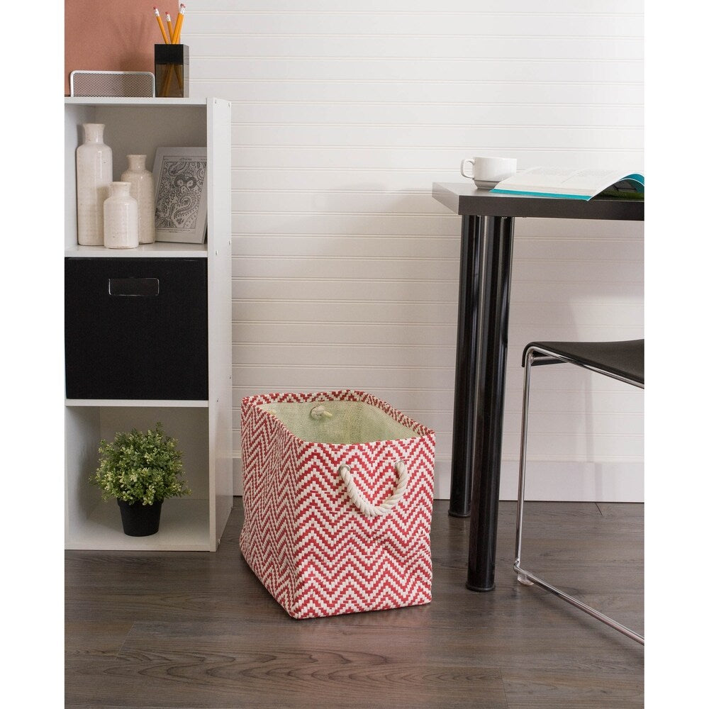 DII Chevron Decorative Storage Bin