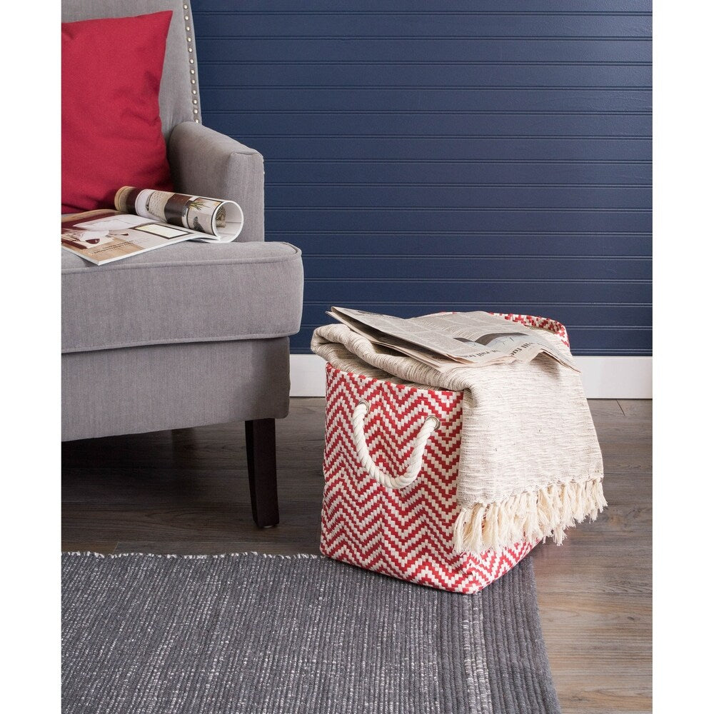 DII Chevron Decorative Storage Bin