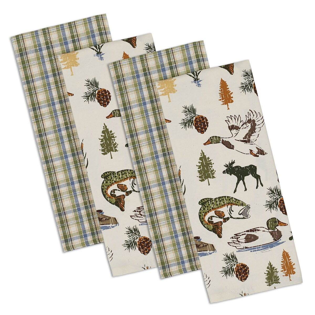 DII Lakewood Dishtowel Set, 18x28", 4 Piece