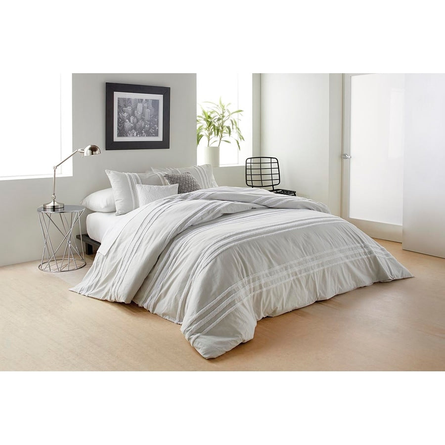 DKNY Chenille Stripe 3-pc Comforter Set