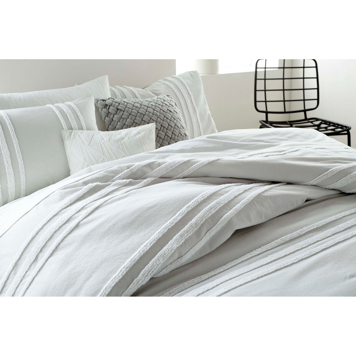 DKNY Chenille Stripe 3-pc Comforter Set