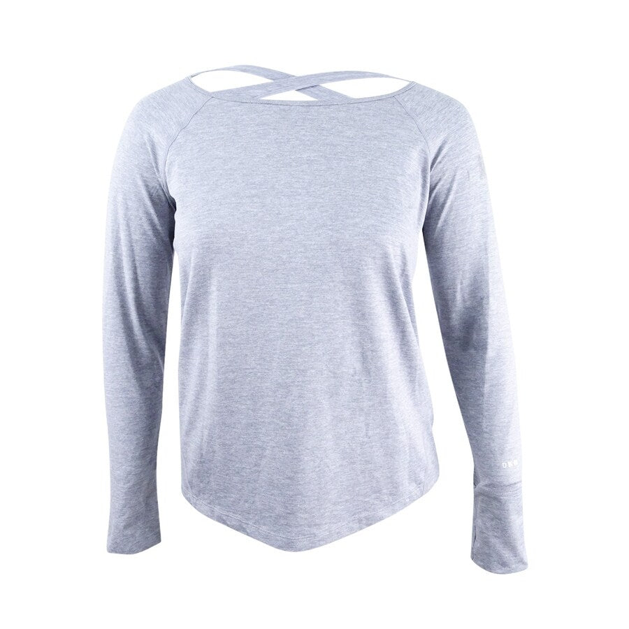DKNY Women's Open-Back Thumb-Hole Top