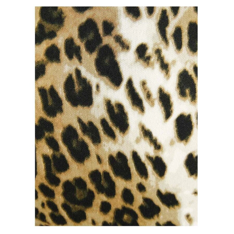 DKNY Women's Scuba Colorblock Animal Print Dress (4, Natural Multi/Black)