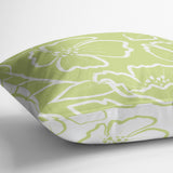 DOGWOOD SKETCH LIME Outdoor Pillow By Kavka Designs