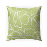 DOGWOOD SKETCH LIME Outdoor Pillow By Kavka Designs