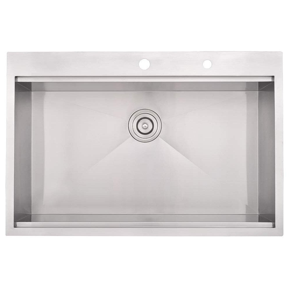 DORNBERG 33 Inch Kitchen Sink Single Bowl Sink in Stainless Steel