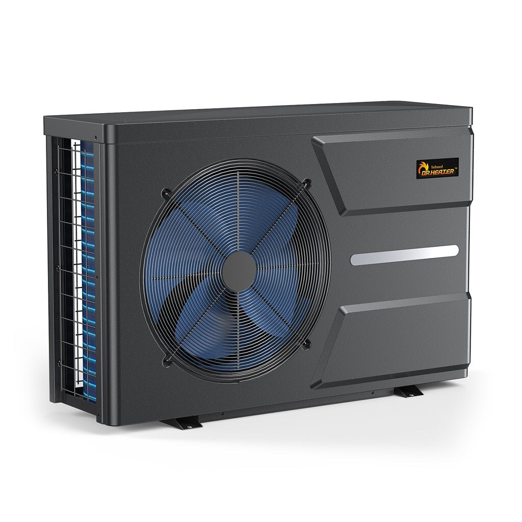 Dr. Infrared Heater Full DC Inverter Pool Heat Pump for Swimming Pools, WiFi Smart Control via APP, 65K / 90K / 110K / 140K BTU