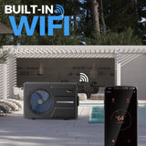 Dr. Infrared Heater Full DC Inverter Pool Heat Pump for Swimming Pools, WiFi Smart Control via APP, 65K / 90K / 110K / 140K BTU