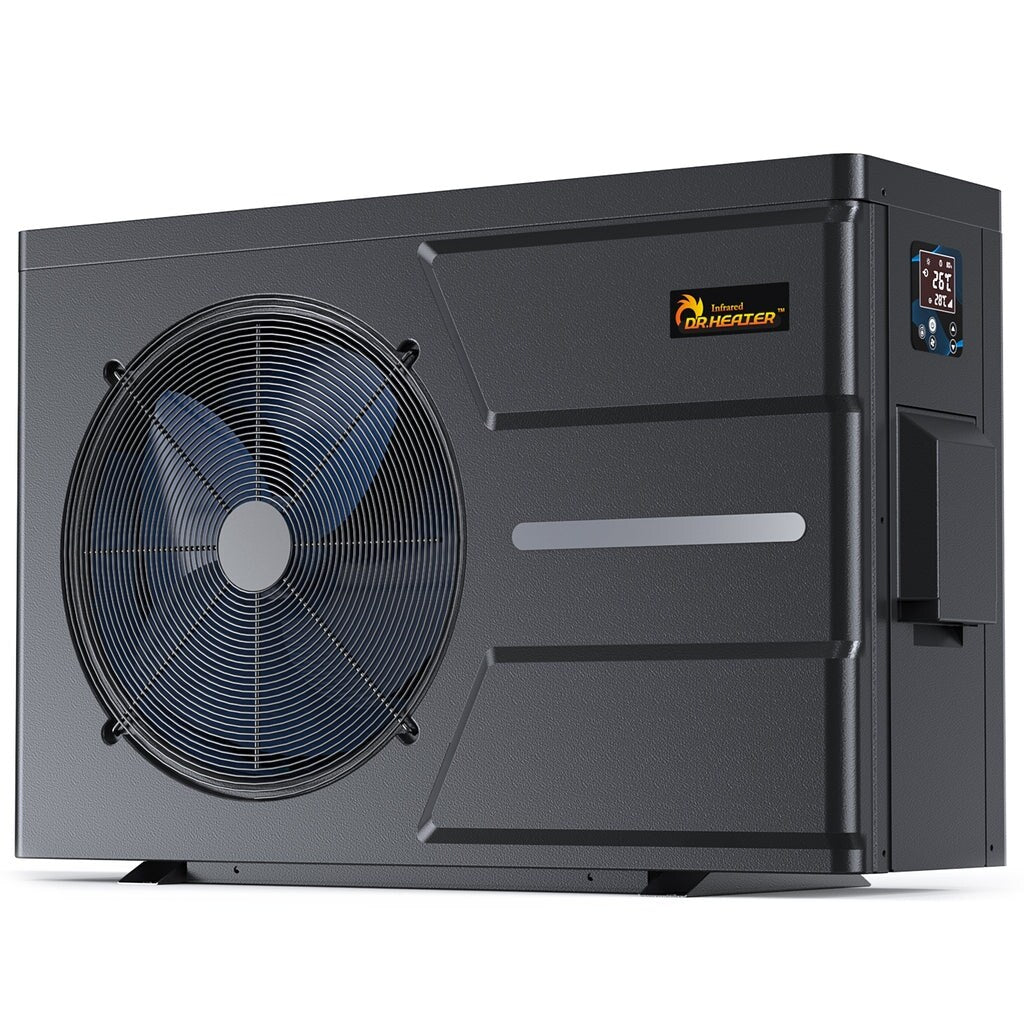 Dr. Infrared Heater Full DC Inverter Pool Heat Pump for Swimming Pools, WiFi Smart Control via APP, 65K / 90K / 110K / 140K BTU
