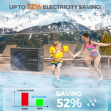 Dr. Infrared Heater Full DC Inverter Pool Heat Pump for Swimming Pools, WiFi Smart Control via APP, 65K / 90K / 110K / 140K BTU
