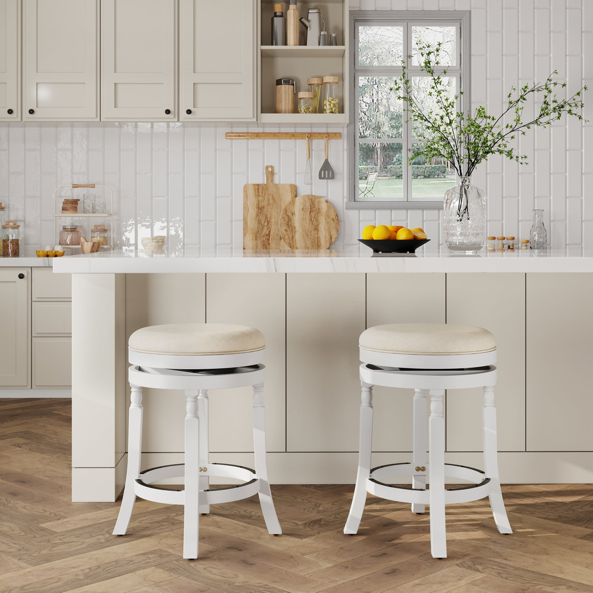 DTY Indoor Living Palmer Lake Backless Swivel Counter or Bar Stool