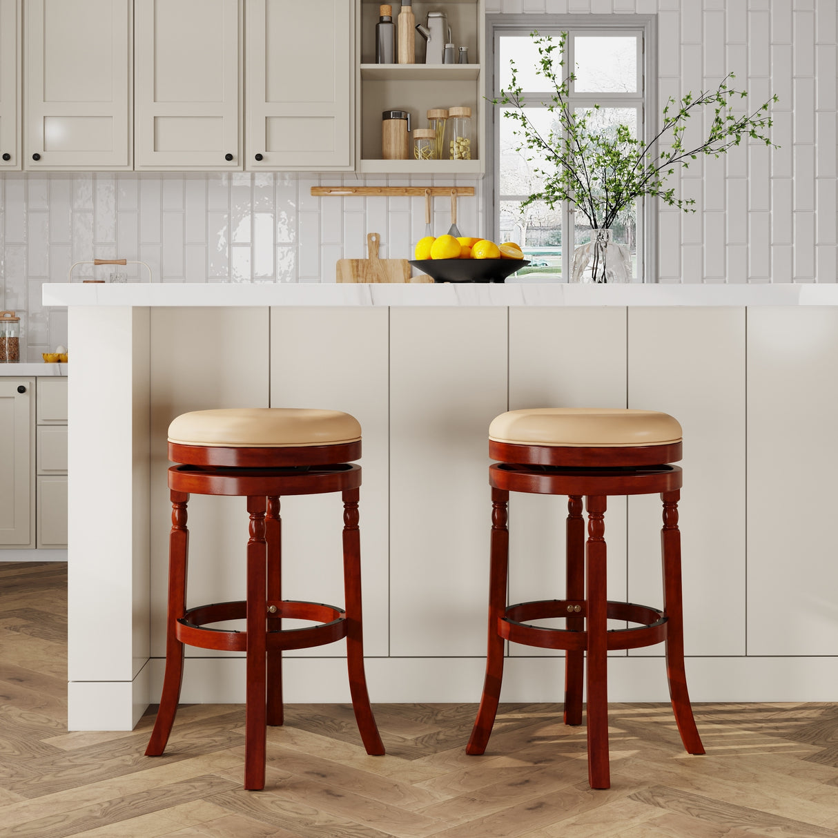 DTY Indoor Living Palmer Lake Backless Swivel Counter or Bar Stool