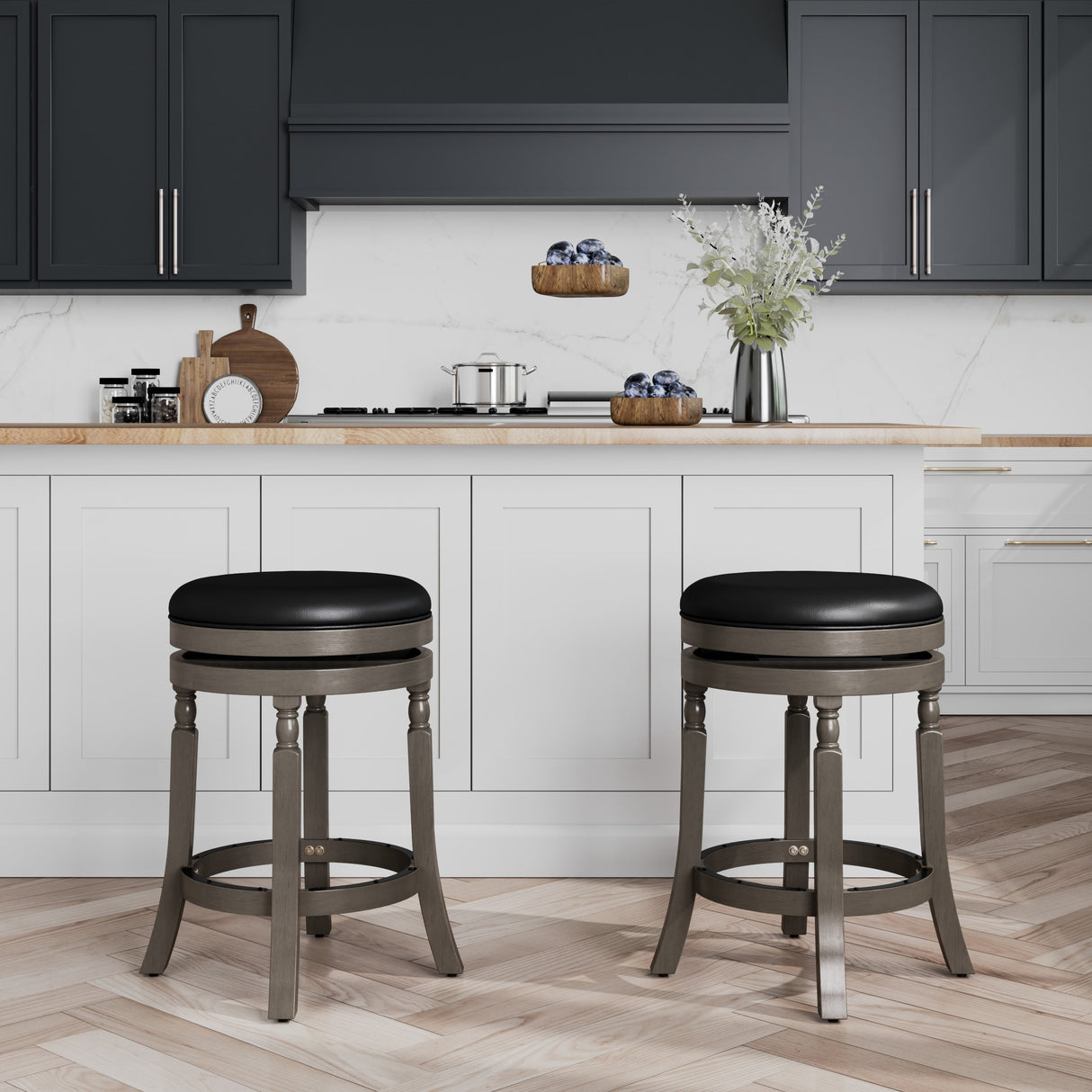 DTY Indoor Living Palmer Lake Backless Swivel Counter or Bar Stool