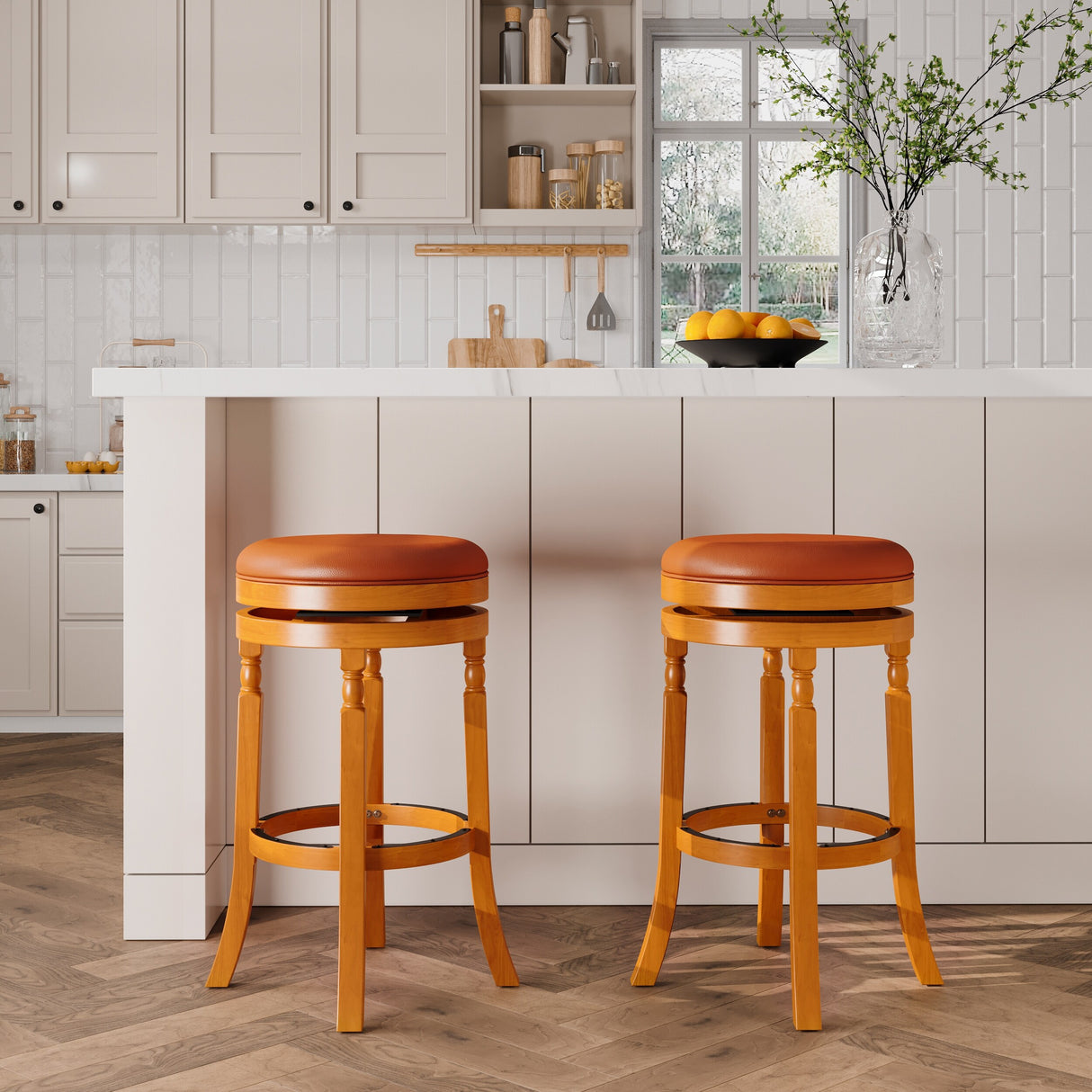 DTY Indoor Living Palmer Lake Backless Swivel Counter or Bar Stool