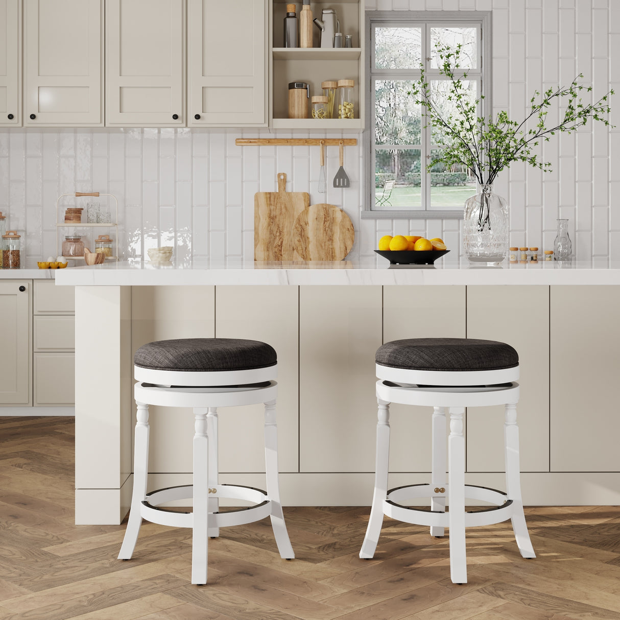 DTY Indoor Living Palmer Lake Backless Swivel Counter or Bar Stool