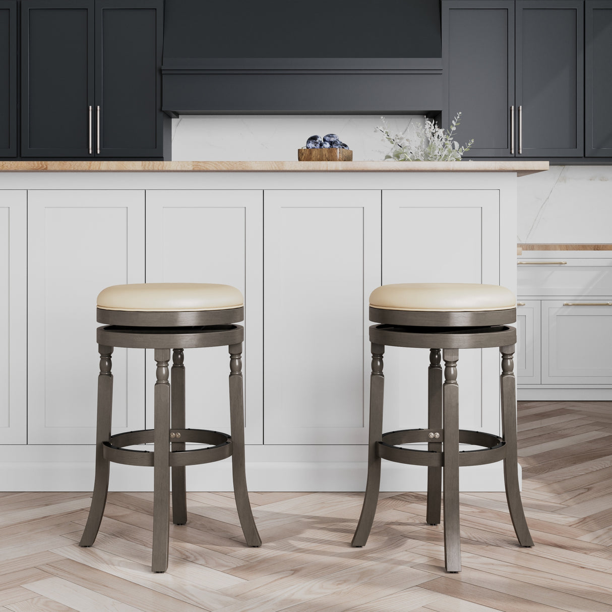 DTY Indoor Living Palmer Lake Backless Swivel Counter or Bar Stool