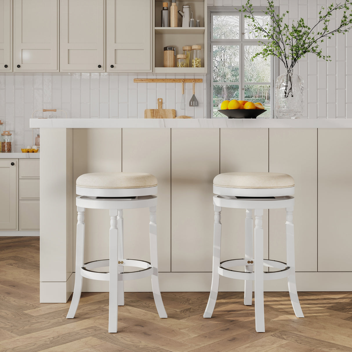 DTY Indoor Living Palmer Lake Backless Swivel Counter or Bar Stool