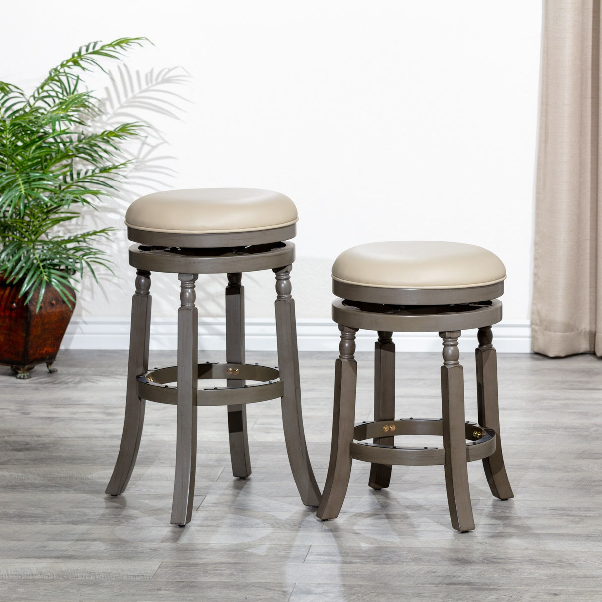 DTY Indoor Living Palmer Lake Backless Swivel Counter or Bar Stool