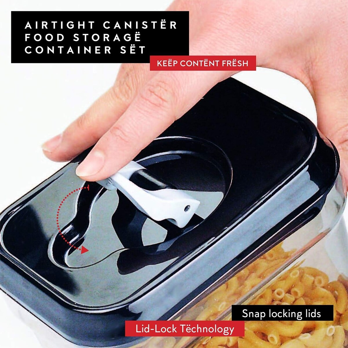 DWËLLZA KITCHEN Pasta Storage Containers for Pantry Airtight