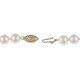 DaVonna 14k Yellow Gold 7-7.5mm White Freshwater Pearl Necklace, 16"