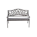 Daffodil Blacksmith Finish Cast Aluminum Outdoor Bench