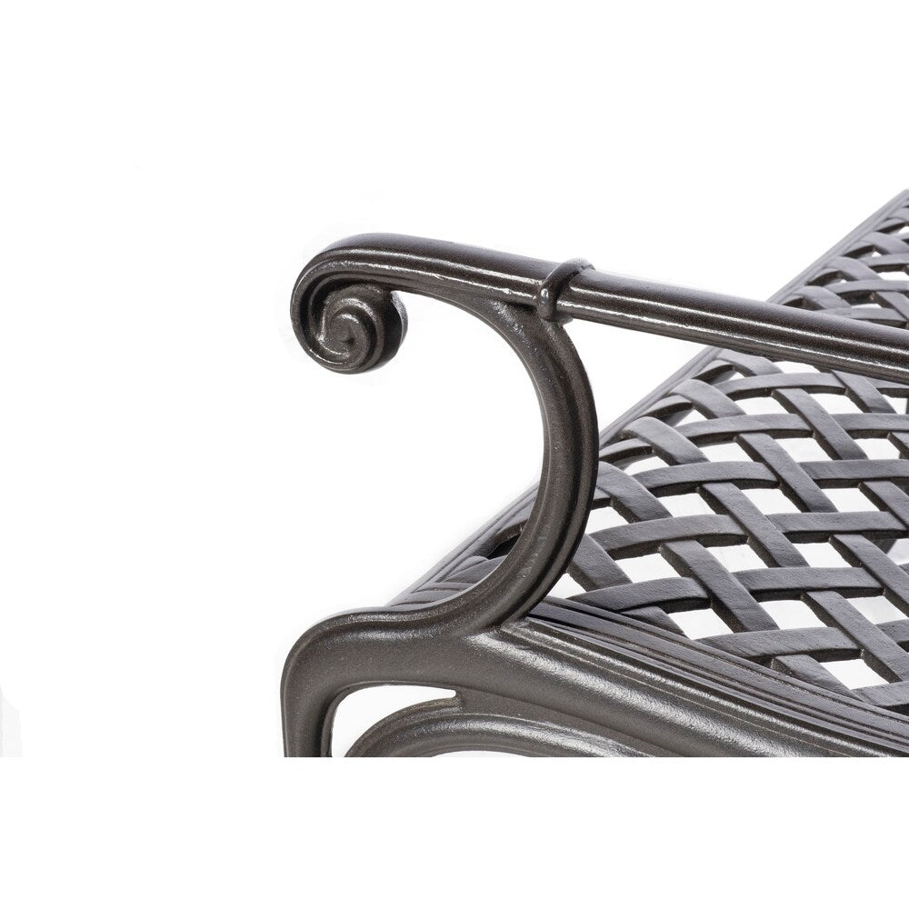 Daffodil Blacksmith Finish Cast Aluminum Outdoor Bench