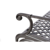 Daffodil Blacksmith Finish Cast Aluminum Outdoor Bench