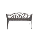 Daffodil Blacksmith Finish Cast Aluminum Outdoor Bench