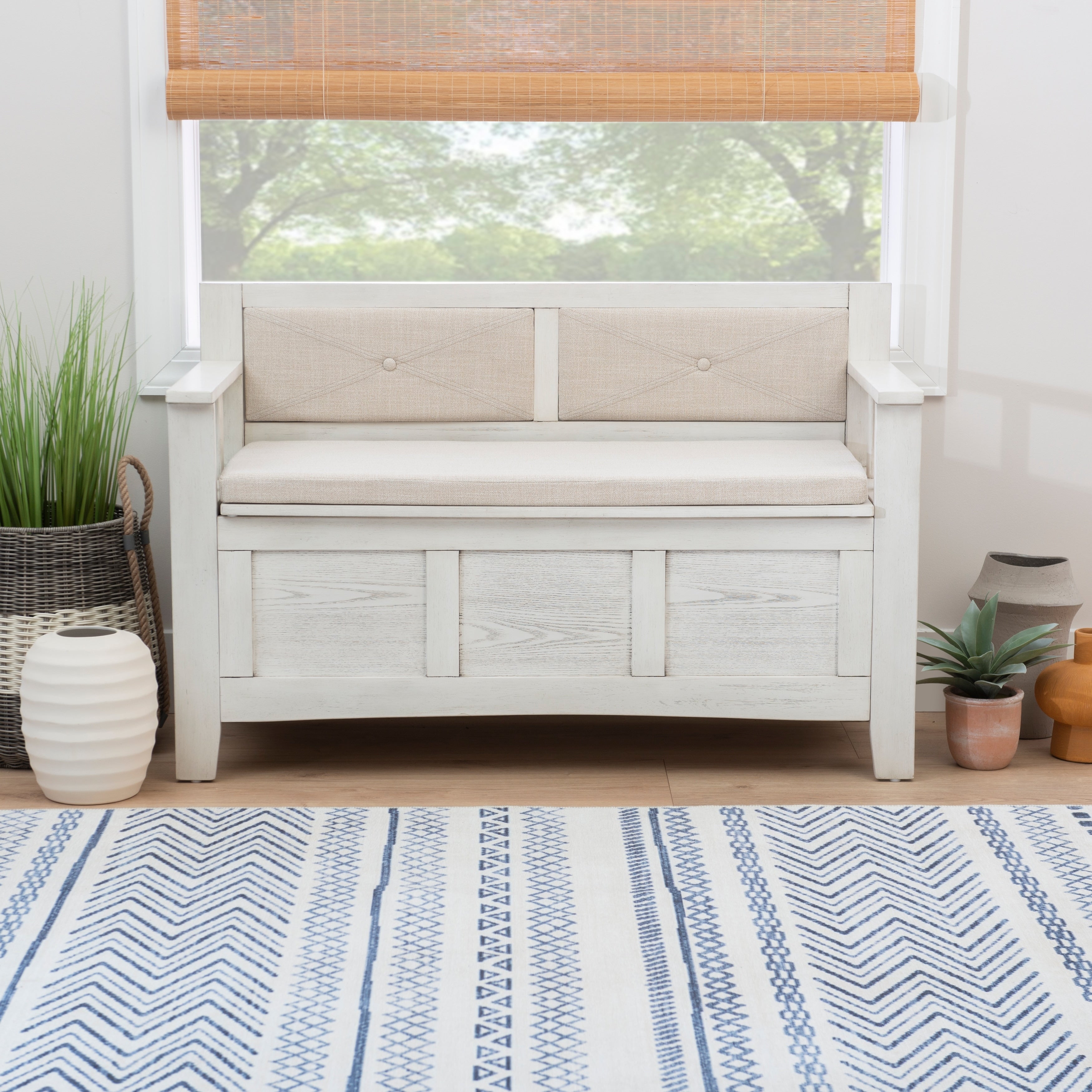 Storage seats indoor top