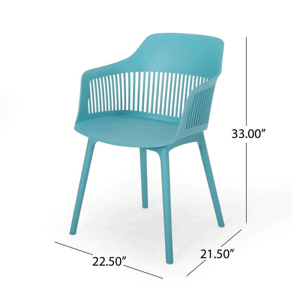 Dahlia Outdoor Modern Dining Chair (Set of 4) by Christopher Knight Home - 22.50" W x 21.50" D x 33.00" H