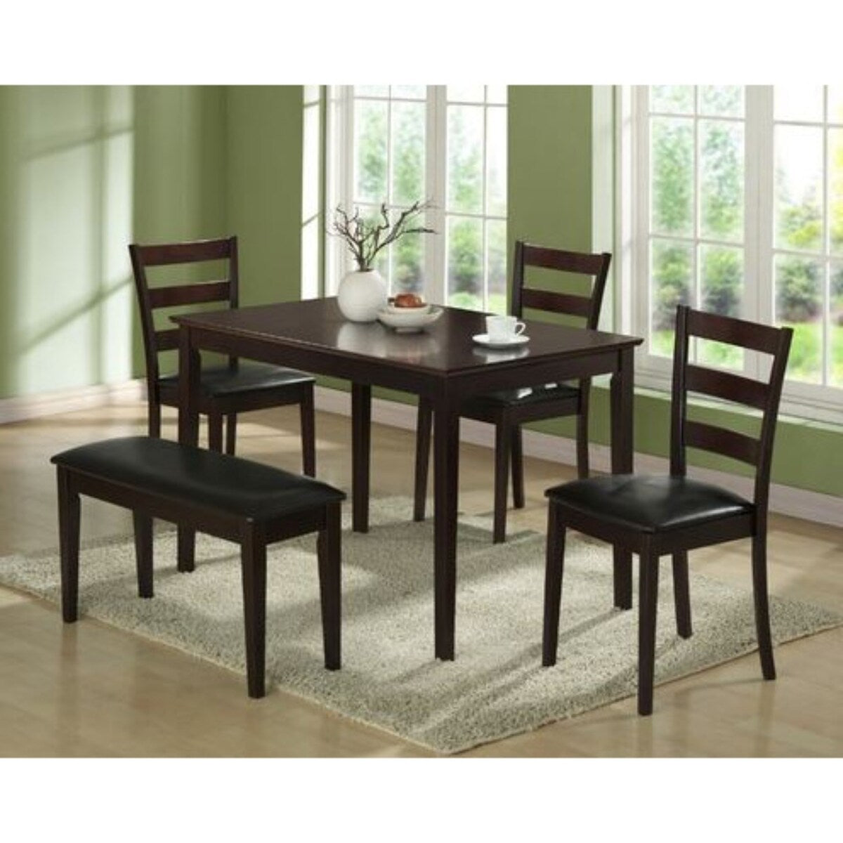 Daily Boutik 5-Piece Dining Set in Cappuccino Finish