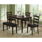 Daily Boutik 5-Piece Dining Set in Cappuccino Finish