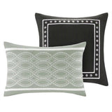 Daily Boutik California King size 5-Piece Black White Damask Comforter Set