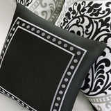 Daily Boutik California King size 5-Piece Black White Damask Comforter Set