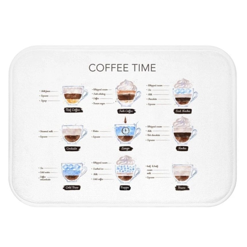 Daily Boutik Coffee Time Drinks Bath Mat Home Accents