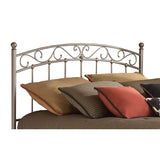 Daily Boutik King size Arched Metal Headboard with Cylindrical Posts