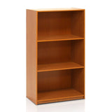 Daily Boutik Modern 3-Shelf Bookcase in Light Cherry Wood Finish - 9" x 22" x 40"