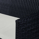Daily Boutik Modern 4-Piece Outdoor Black PE Rattan Patio Furniture Set