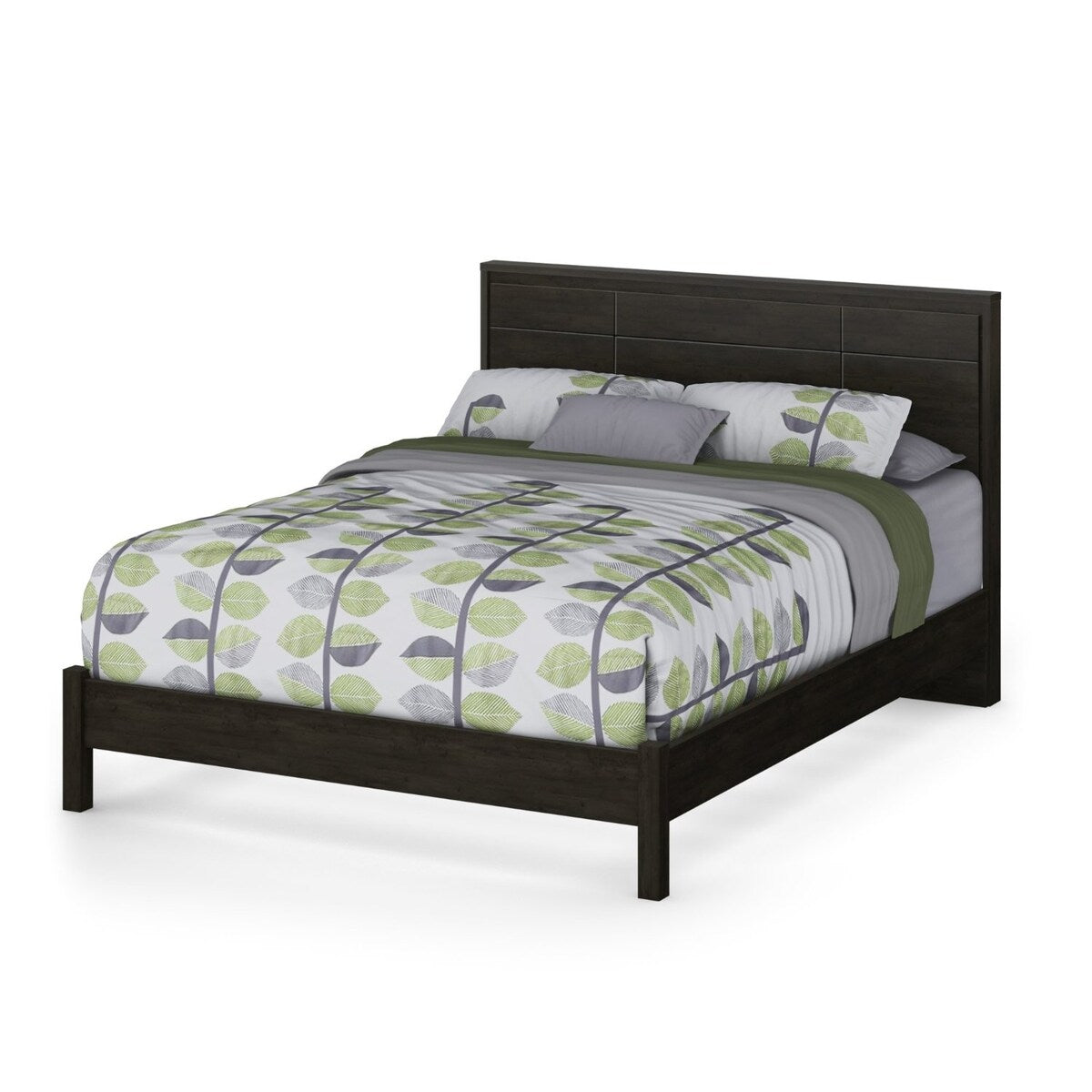 Daily Boutik Queen size Contemporary Headboard in Ebony Wood Finish