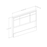 Daily Boutik Queen size Contemporary Headboard in Ebony Wood Finish