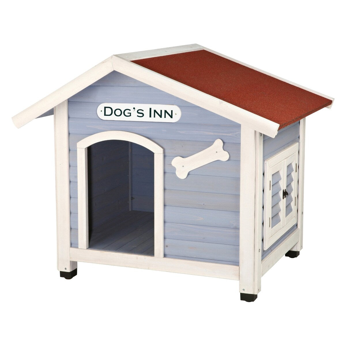 Daily Boutik Solid Pine Wood Weatherproof Dog House with Adjustable Feet
