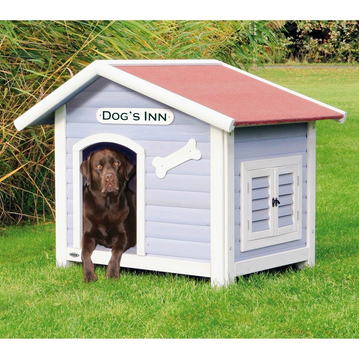 Daily Boutik Solid Pine Wood Weatherproof Dog House with Adjustable Feet
