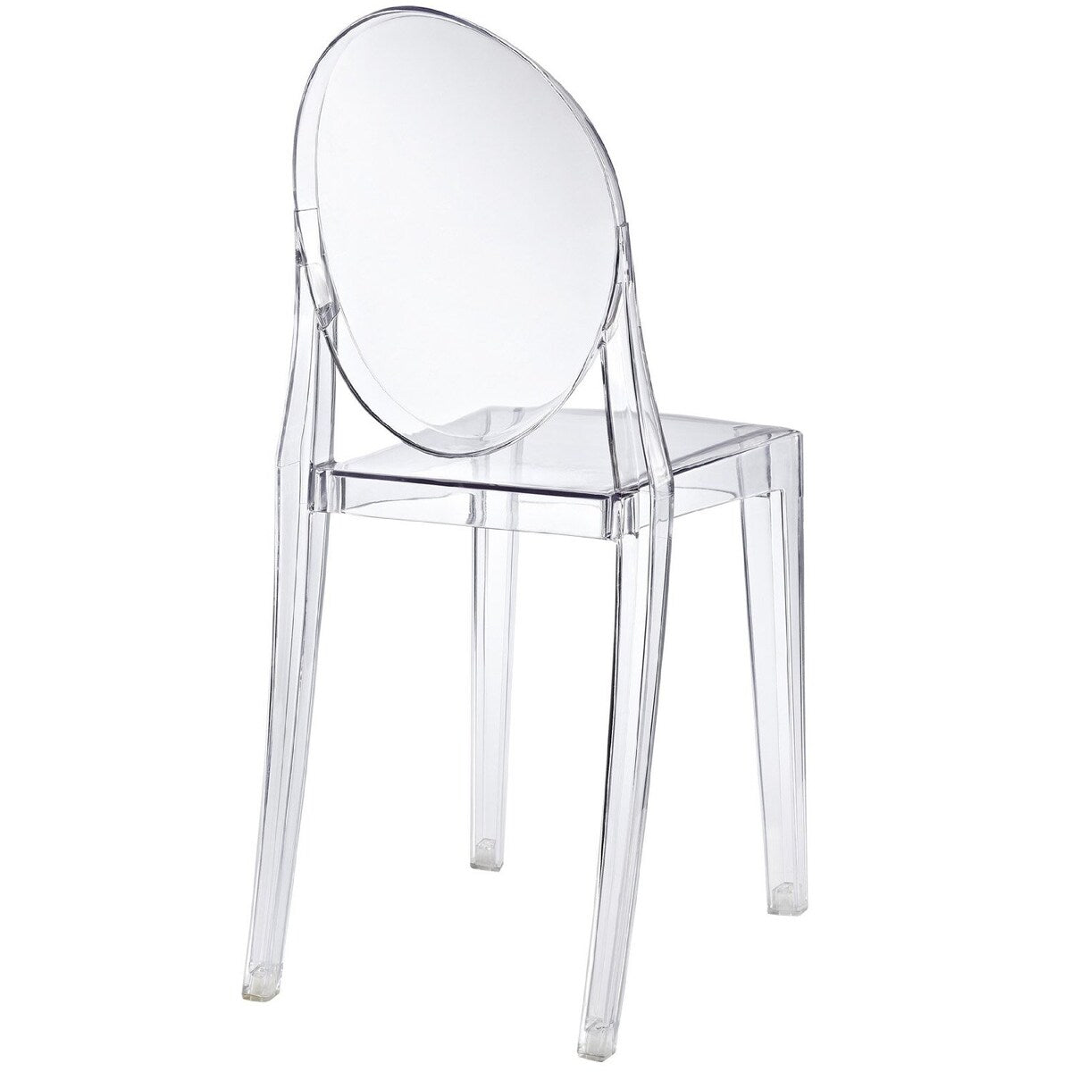 Daily Boutik Stackable Clear Acrylic Dining Chair for Indoor or Outdoor Use - 15" x 20" x 36"
