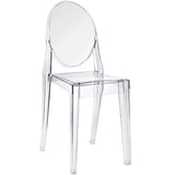 Daily Boutik Stackable Clear Acrylic Dining Chair for Indoor or Outdoor Use - 15" x 20" x 36"