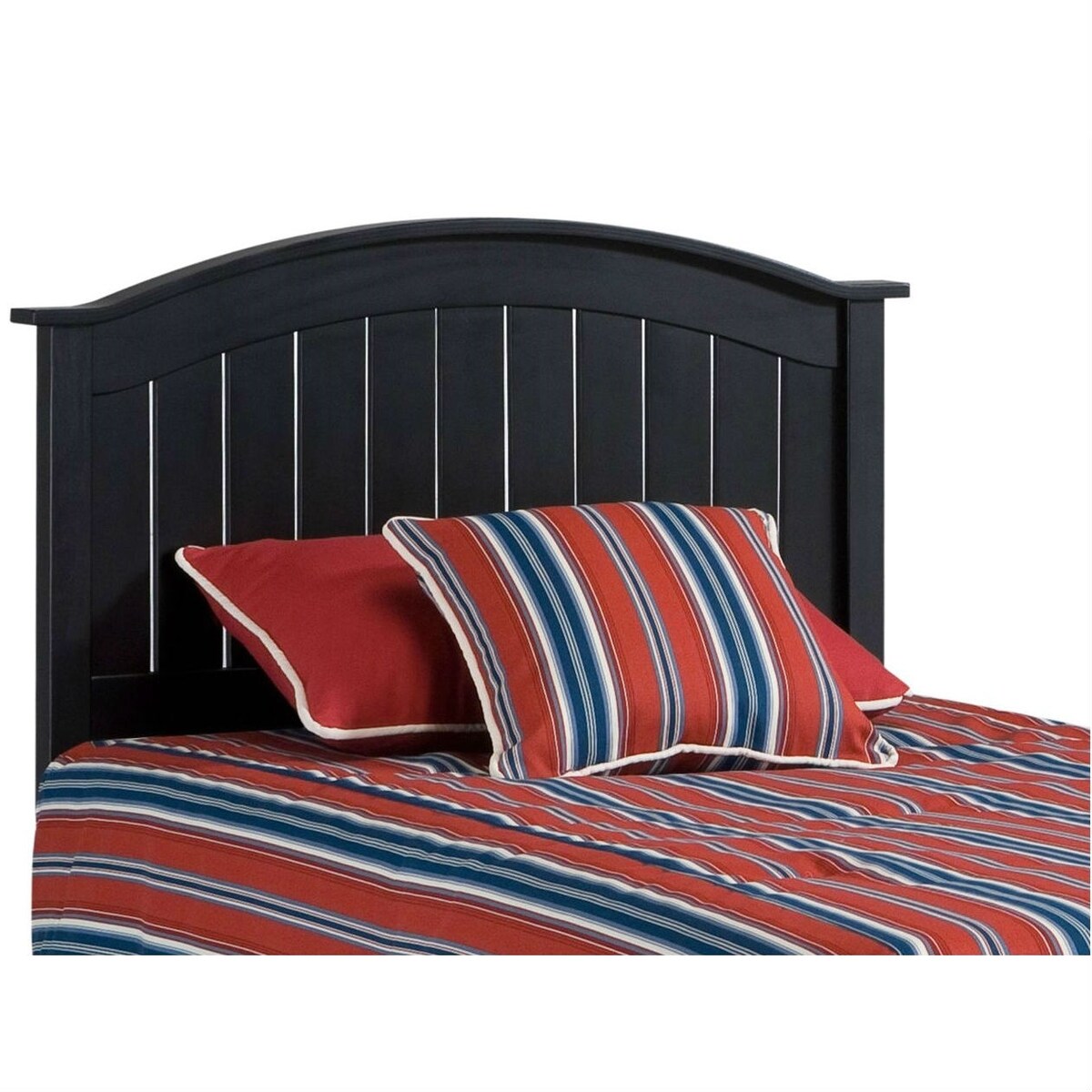 Daily Boutik Twin size Solid Wood Arch Panel Headboard in Black