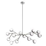 Dainolite 14-light Glass Ball Chandelier in Satin Chrome Finish
