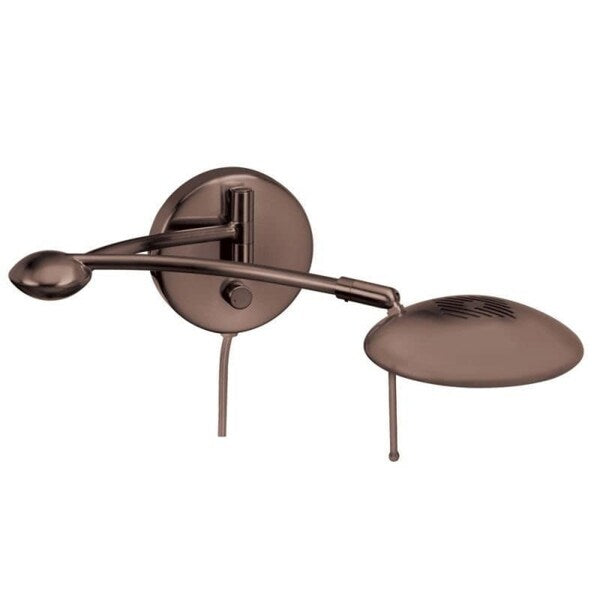 Dainolite Oil Brushed Bronze 1-light Swing-arm Wall Lamp