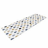 Daisy Beatrice "RAINDROPS MINI - SLATE-GOLD" Yoga Mat - White